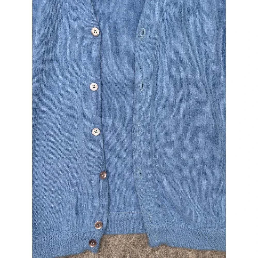 Claude By Brentwood Acrylic Blue Cardigan Sweater Grandpa Large